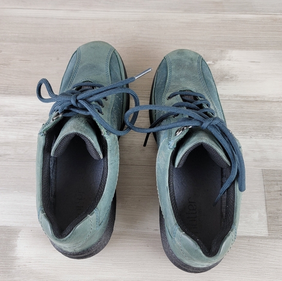 Hotter Goretex Blue Green Suede Leather Lace-Up Shoes Women's 8 - Picture 7 of 16